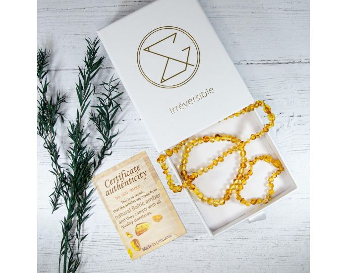 IRR�VERSIBLE Box Bracelet et Collier B�b� / Bracelet Adulte - Ambre - Honey (2)