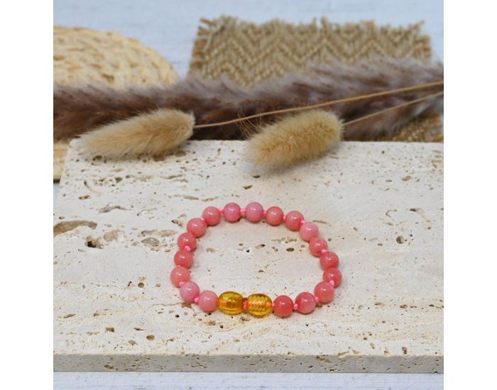 IRR�VERSIBLE Bracelet B�b� - Pierres Naturelles - Quartz Rose (1)