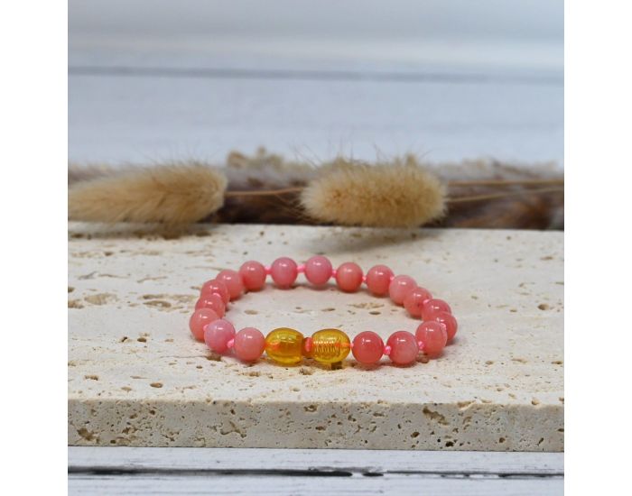 IRR�VERSIBLE Bracelet B�b� - Pierres Naturelles - Quartz Rose (2)