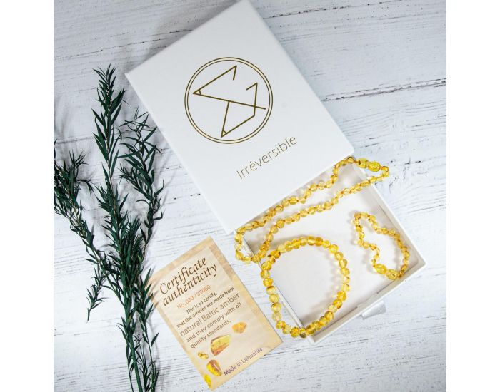 IRR�VERSIBLE Box Bracelet et Collier B�b� / Bracelet Adulte - Ambre - Lemon (2)