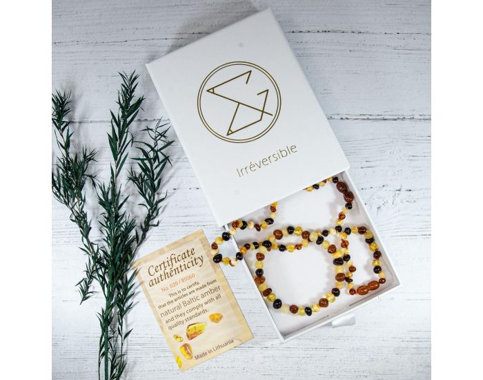 IRR�VERSIBLE Box Bracelet et Collier B�b� / Bracelet Adulte - Ambre - Multi (2)