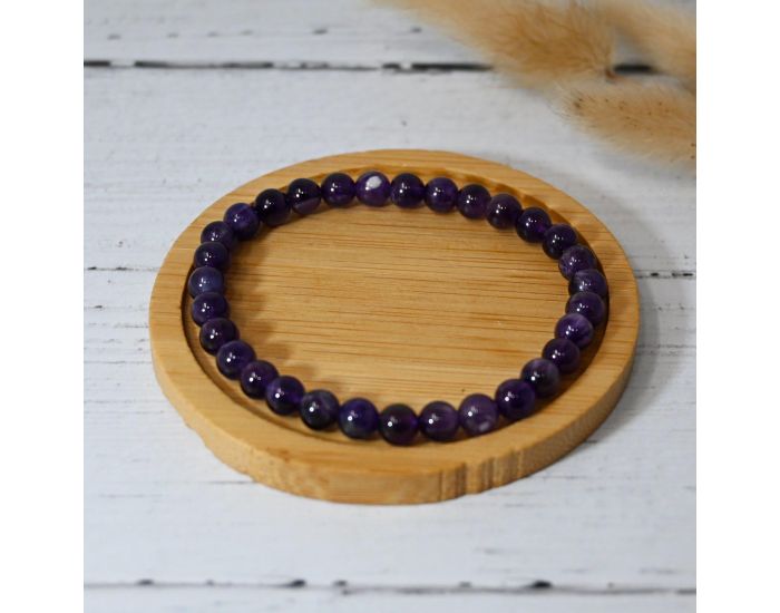 IRRVERSIBLE Bracelet Papa / Maman - Pierres Naturelles - Amthyste (1)
