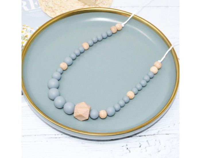 IRR�VERSIBLE Collier d'Allaitement ou de Portage - Silicone et Bois  (11)