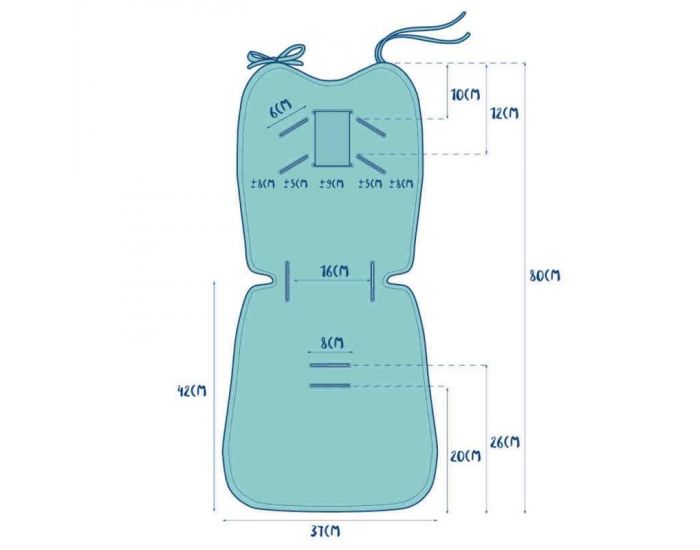 SEVIRA KIDS Assise R�versible pour Si�ge Auto et Poussette - Baleine Moby (4)