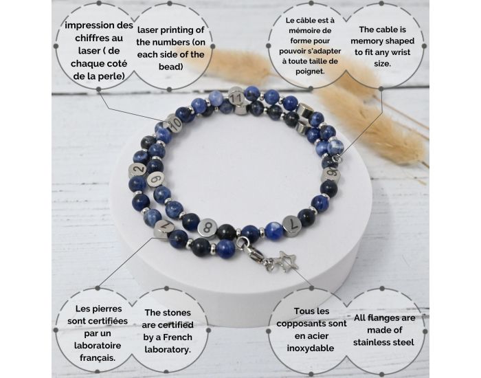 IRR�VERSIBLE Bracelet d'Allaitement - Pierres Naturelles  (3)