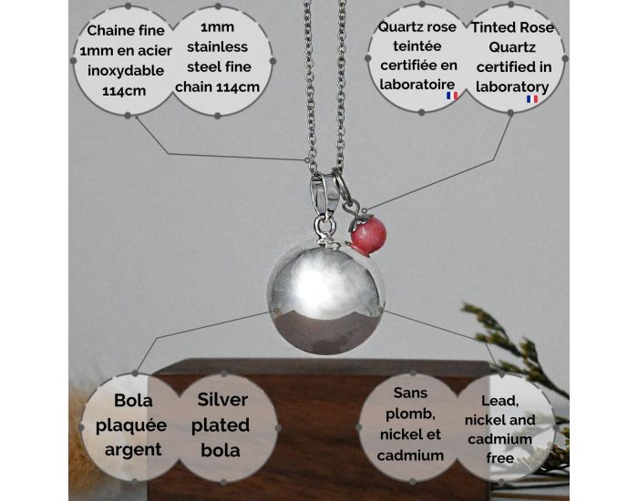 IRR�VERSIBLE Bola de Grossesse Lithoth�rapie - Quartz Rose (5)