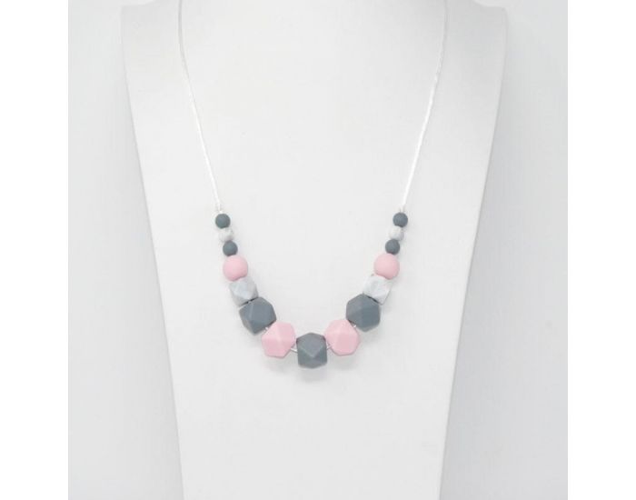 IRR�VERSIBLE Collier d'Allaitement ou de Portage - Silicone et Bois G�om�trique (6)