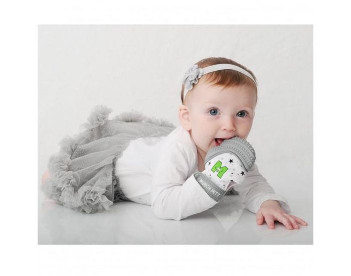 SEVIRA KIDS Moufle mitaine de dentition en silicone Gris (1)