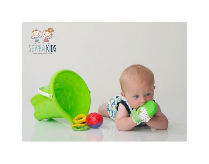 SEVIRA KIDS Moufle mitaine de dentition en silicone Gris (27)