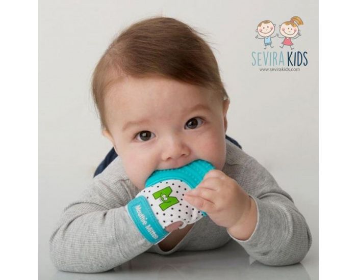 SEVIRA KIDS Moufle mitaine de dentition en silicone Gris (29)