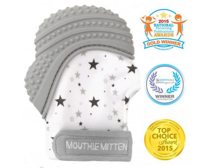 SEVIRA KIDS Moufle mitaine de dentition en silicone Gris (5)
