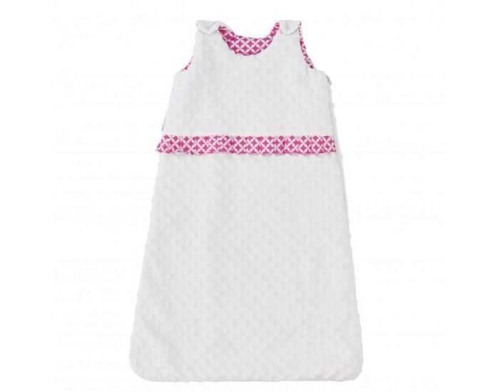 SEVIRA KIDS Gigoteuse turbulette bb en minky doux - Blanc Rose (12)