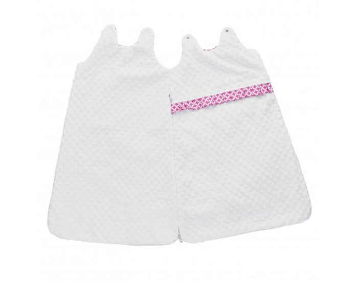 SEVIRA KIDS Gigoteuse turbulette bb en minky doux - Blanc Rose (15)