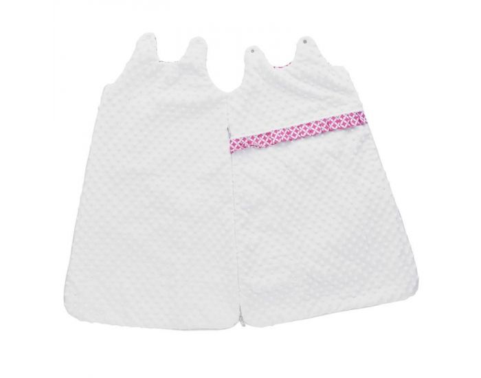 SEVIRA KIDS Gigoteuse turbulette bb en minky doux - Blanc Rose (3)