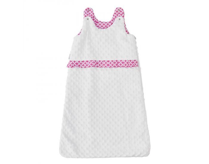 SEVIRA KIDS Gigoteuse turbulette bb en minky doux - Blanc Rose (10)