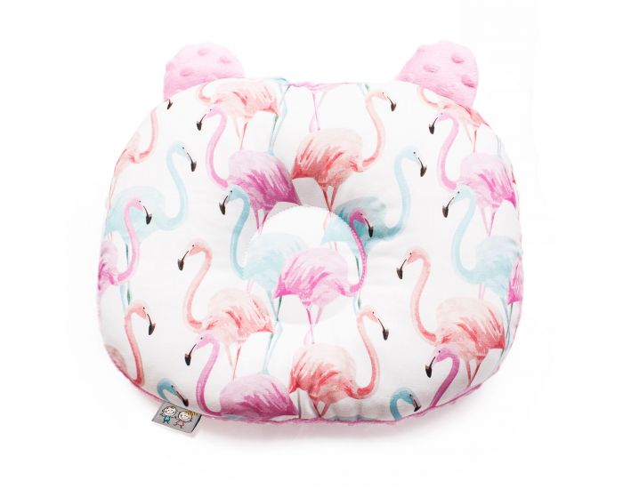 SEVIRA KIDS Coussin de maintien anti t�te plate - oreiller morphologique b�b� - Flamingo (2)