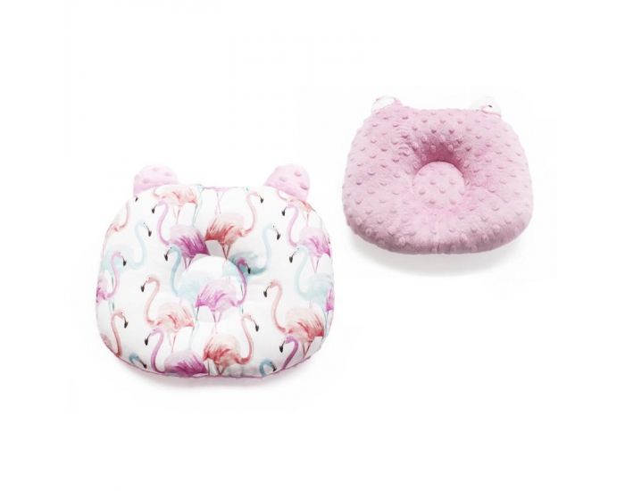 SEVIRA KIDS Coussin de maintien anti t�te plate - oreiller morphologique b�b� - Flamingo (14)