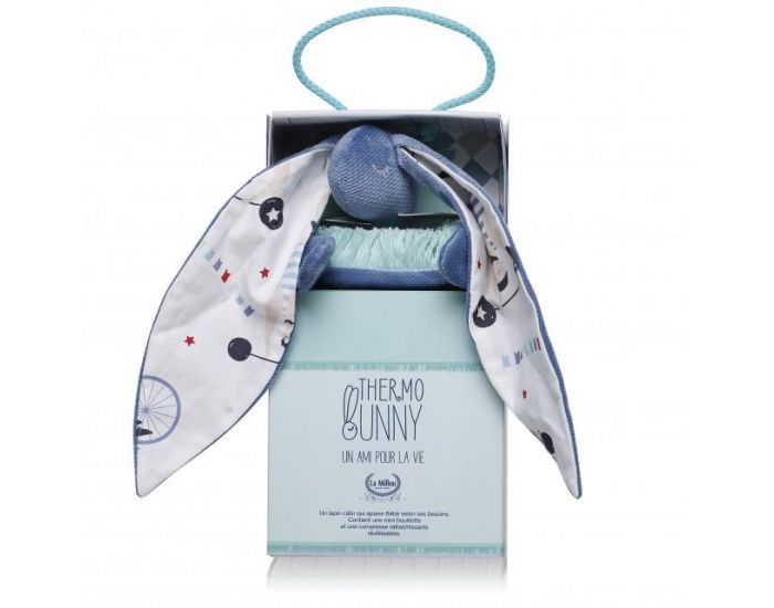 SEVIRA KIDS Doudou bouillotte compresse gel froid - sp�cial b�b� - 2 en 1 Hercule - Denim (19)