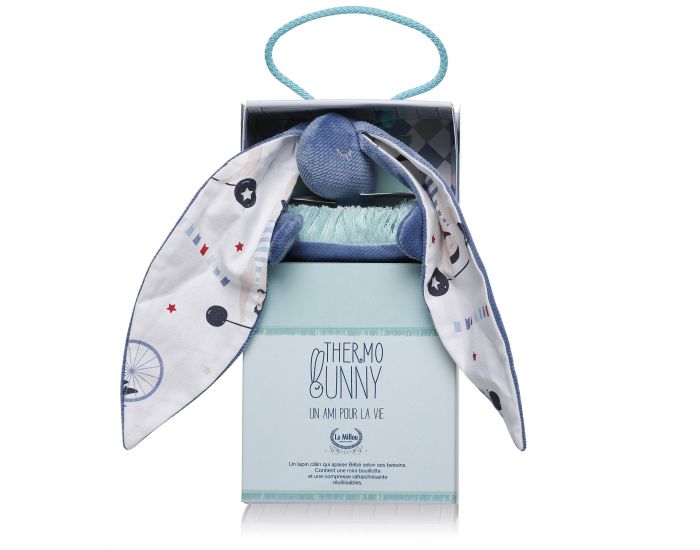 SEVIRA KIDS Doudou bouillotte compresse gel froid - sp�cial b�b� - 2 en 1 Hercule - Denim (10)