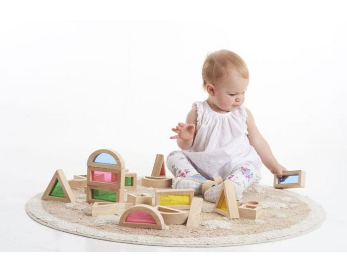 TICKIT Set de 24 blocs en bois Rainbow - D�s 12 mois (4)