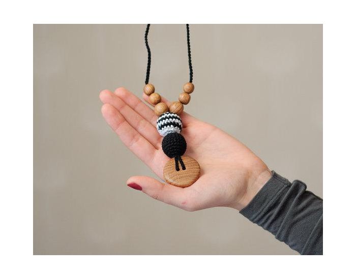 KANGAROO CARE Collier d'allaitement et de portage Black & Zebra Pommier - BN002 (4)