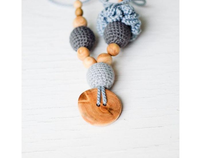KANGAROO CARE Collier d'allaitement et de portage Light grey & Charcoal Genvrier - FM006 (1)