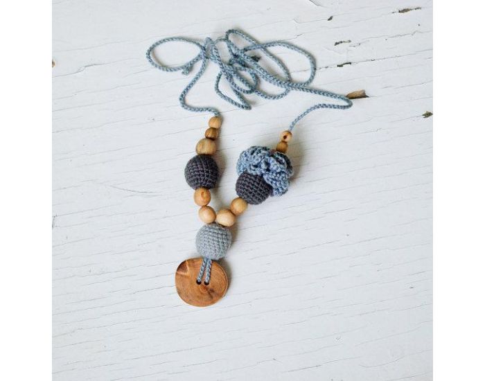 KANGAROO CARE Collier d'allaitement et de portage Light grey & Charcoal Genvrier - FM006 (3)