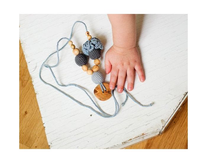 KANGAROO CARE Collier d'allaitement et de portage Light grey & Charcoal Genvrier - FM006 (4)