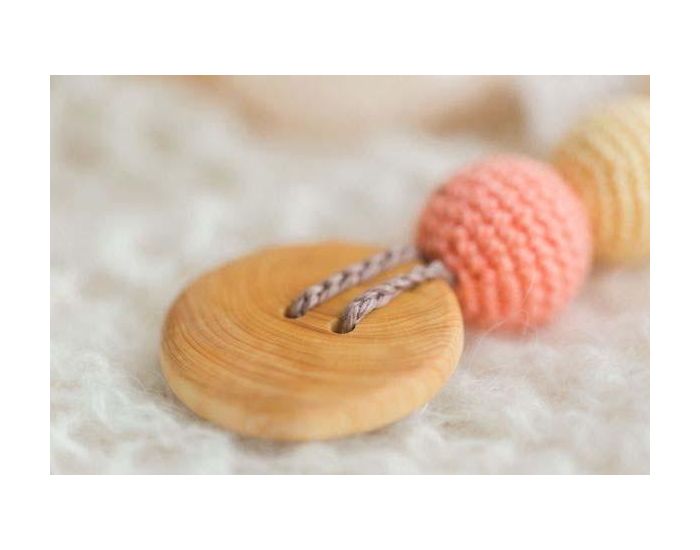 KANGAROO CARE Collier d'allaitement et de portage Peach and Yellow Pommier- BN010 (1)