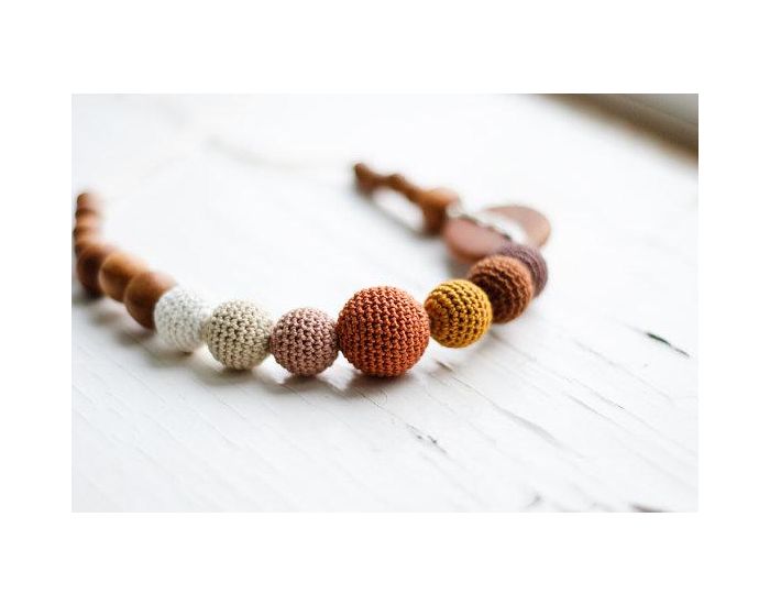 KANGAROO CARE Collier d'allaitement et de portage Brown & Mustard Pommier - BN026 (1)
