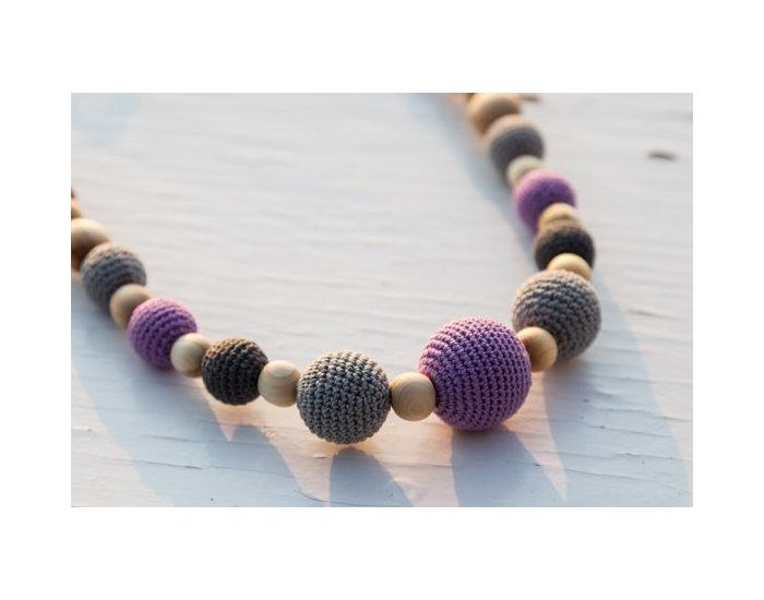 KANGAROO CARE Collier d'allaitement et de portage Purple & Gray Genvrier - CN011 (2)