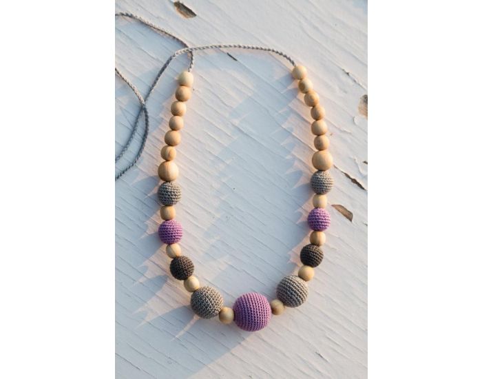 KANGAROO CARE Collier d'allaitement et de portage Purple & Gray Genvrier - CN011 (3)