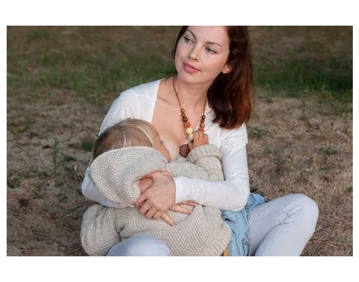 KANGAROO CARE Collier d'allaitement et de portage Yellow & Brown Pommier - BN024 (2)