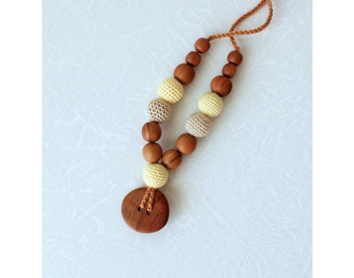 KANGAROO CARE Collier d'allaitement et de portage Yellow & Brown Pommier - BN024 (3)