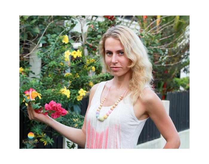 KANGAROO CARE Collier d'allaitement et de portage Neutral Rainbow Genvrier - RN012 (2)