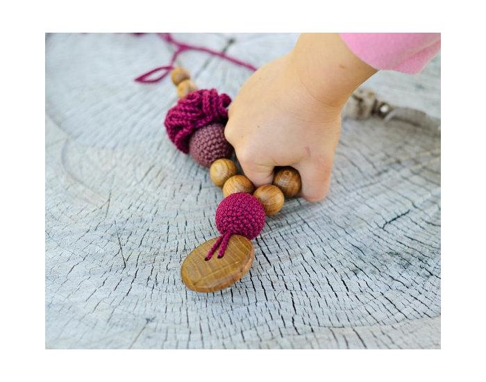 KANGAROO CARE Collier d'allaitement et de portage Chocolate & Cherry Chne - FM004 (4)