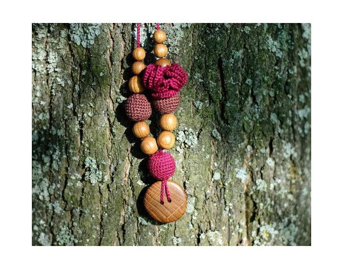 KANGAROO CARE Collier d'allaitement et de portage Chocolate & Cherry Chne - FM004 (5)