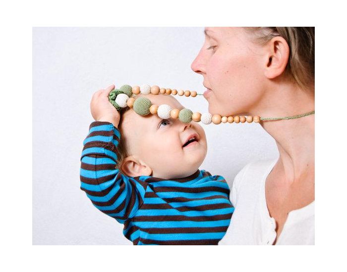 KANGAROO CARE Collier d'allaitement et de portage Olive & Cream Genvrier - CN008 (3)
