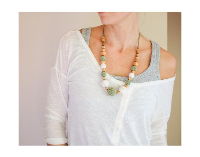 KANGAROO CARE Collier d'allaitement et de portage Olive & Cream Genvrier - CN008 (5)