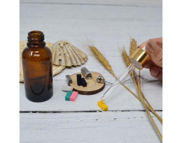 IRR�VERSIBLE Collier Tube Diffuseur d'Huiles Essentielles - �ventails avec 7 Feutrines /Patins (4)