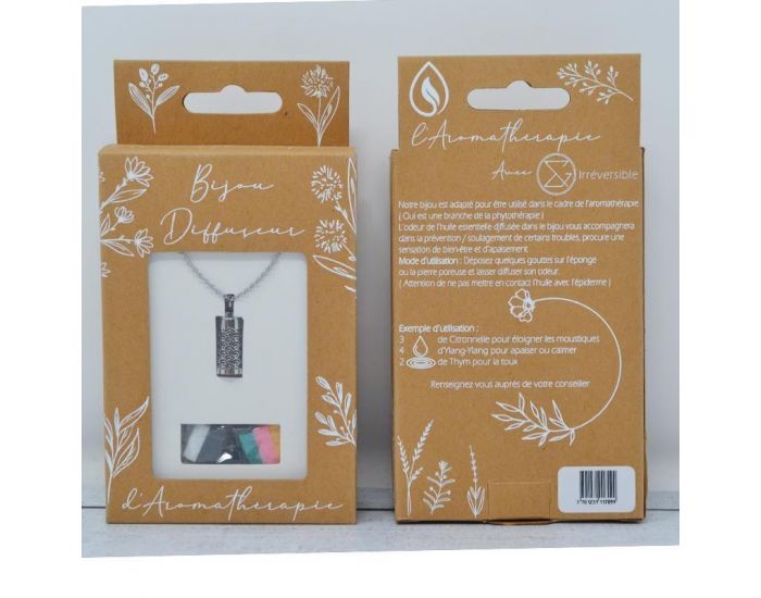 IRR�VERSIBLE Collier Tube Diffuseur d'Huiles Essentielles - �ventails avec 7 Feutrines /Patins (6)