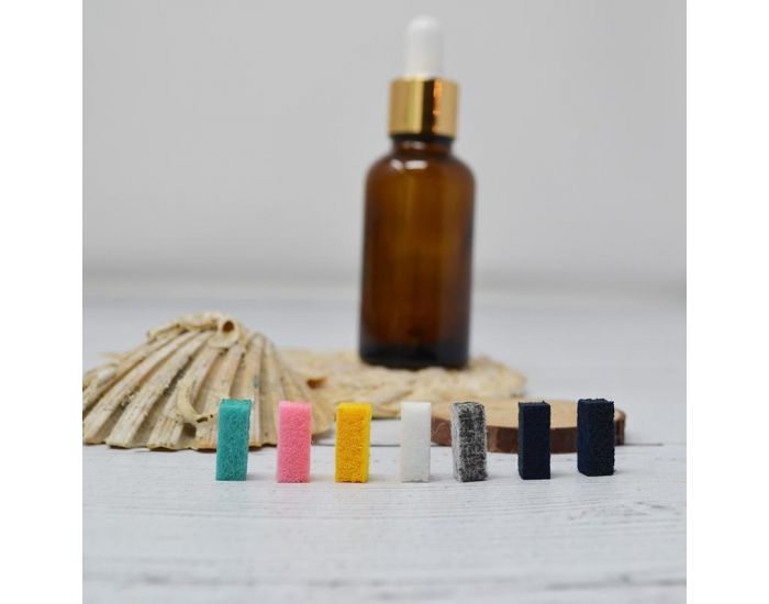 IRR�VERSIBLE Collier Tube Diffuseur d'Huiles Essentielles - �ventails avec 7 Feutrines /Patins (7)