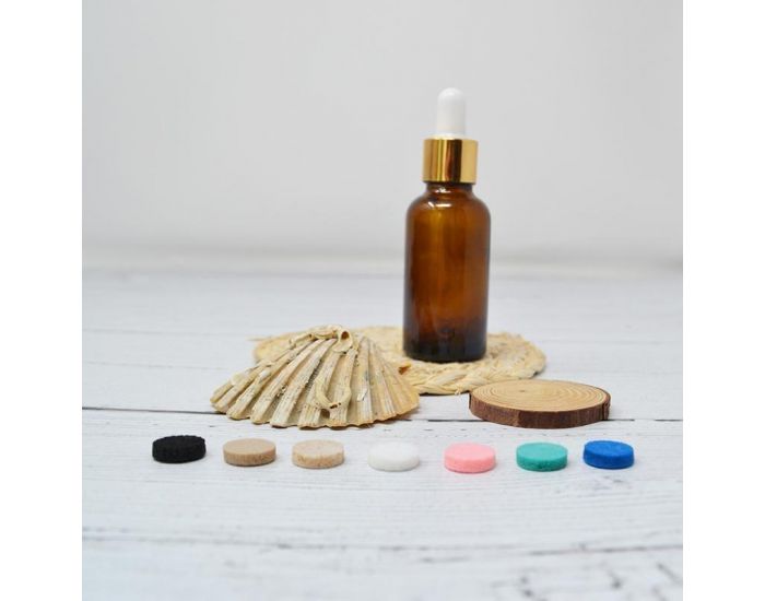 IRR�VERSIBLE Collier M�daillon Diffuseur d'Huiles Essentielles - Fleur de Vie avec 7 Feutrine (8)