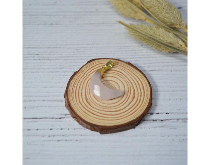 IRR�VERSIBLE Pendentif Lune - Plaqu� Or - Pierres Naturelles (2)