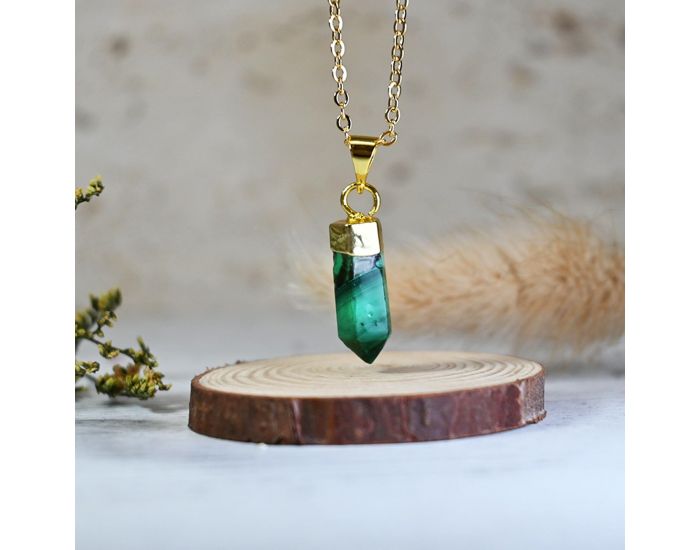 IRR�VERSIBLE Pendentif Bitermine - Plaqu� Or - Pierres Naturelles (3)