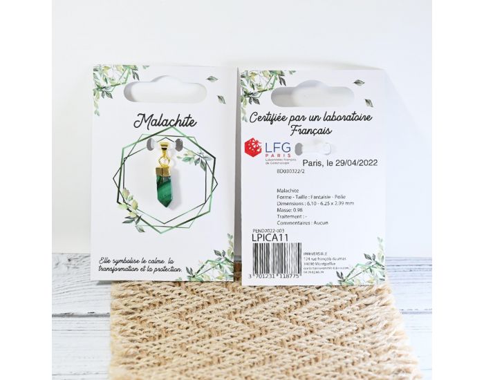 IRR�VERSIBLE Pendentif Bitermine - Plaqu� Or - Pierres Naturelles (7)