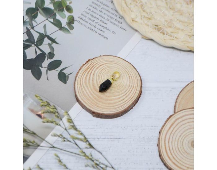 IRR�VERSIBLE Pendentif Petit Pic - Plaqu� Or - Pierres Naturelles (2)