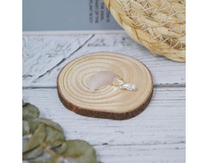 IRR�VERSIBLE Pendentif Lune - Plaqu� Argent - Pierres Naturelles (6)