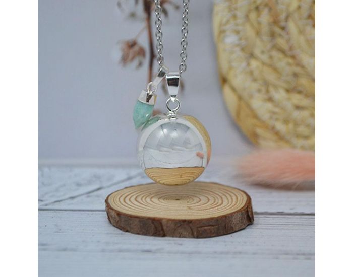 IRRVERSIBLE Pendentif Petit Pic - Plaqu Argent - Pierres Naturelles (2)