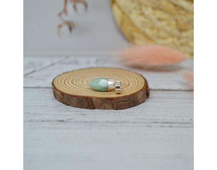 IRRVERSIBLE Pendentif Petit Pic - Plaqu Argent - Pierres Naturelles (5)